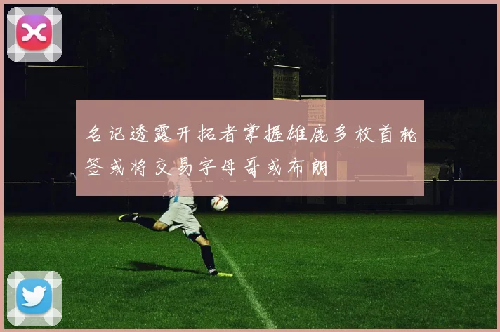名记透露开拓者掌握雄鹿多枚首轮签或将交易字母哥或布朗